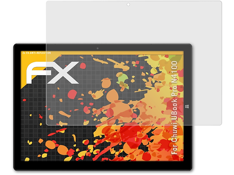 ATFOLIX 2x FX-Antireflex Displayschutz(für Chuwi UBook Pro N4100)