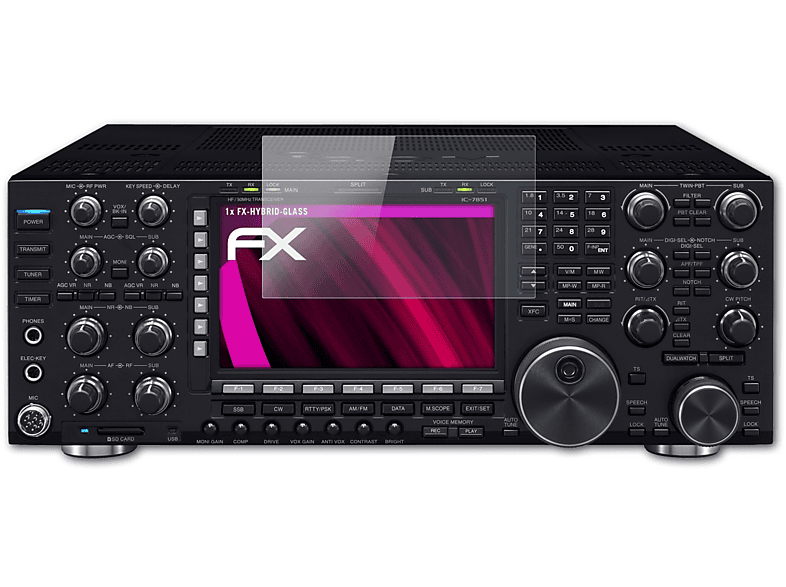 ATFOLIX FX-Hybrid-Glass Icom Schutzglas(für IC-7851)