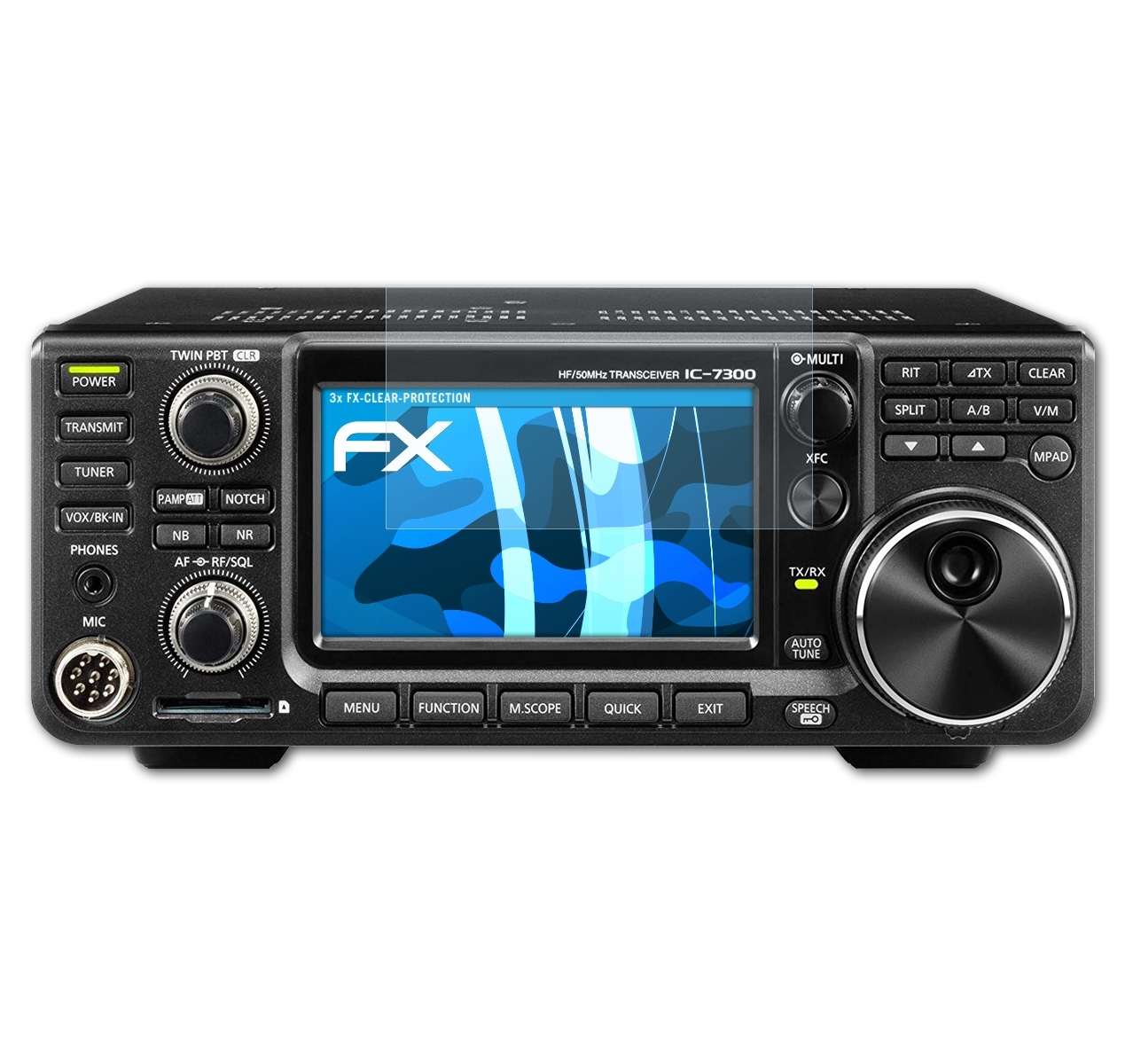 IC-7300) Icom FX-Clear 3x ATFOLIX Displayschutz(für