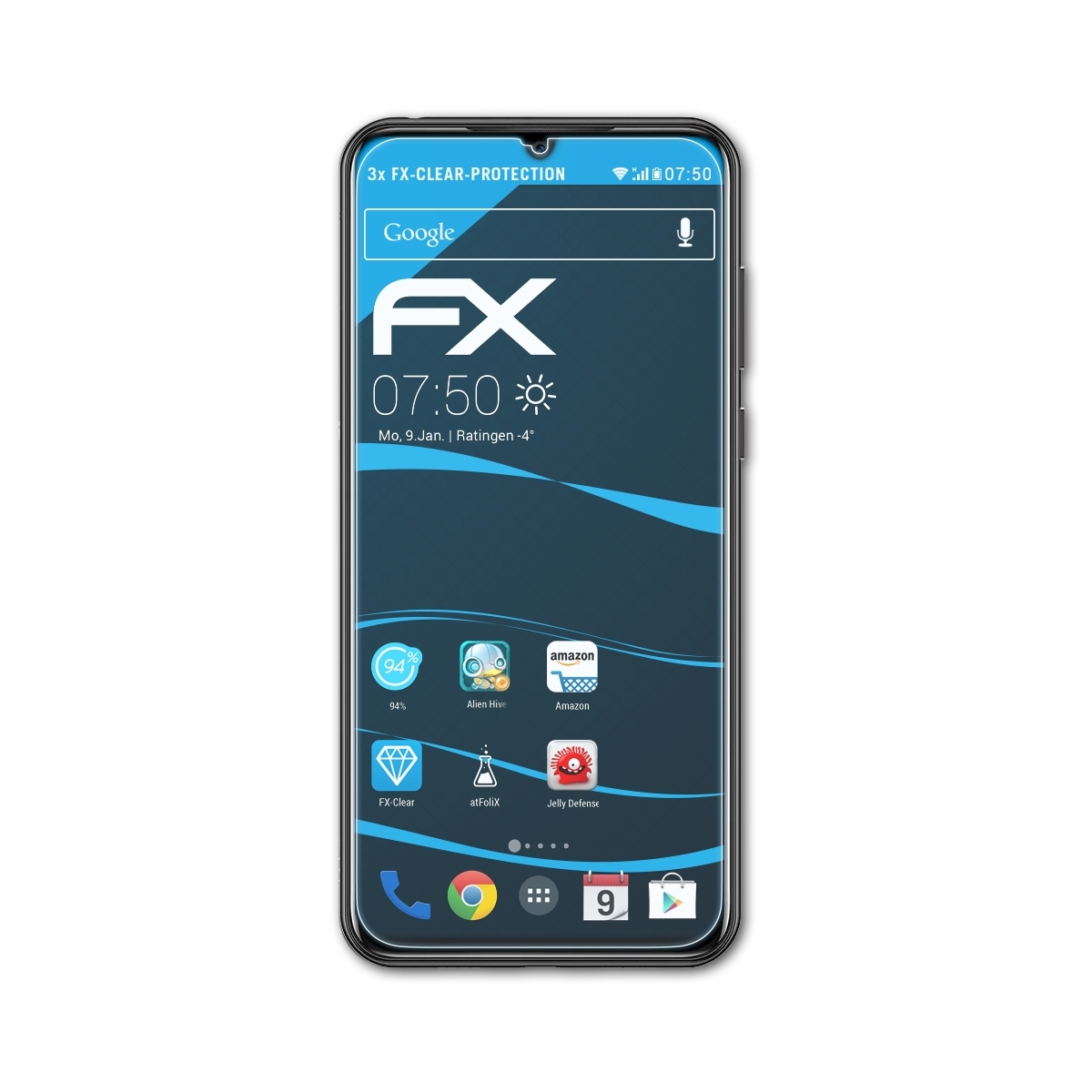 FX-Clear ATFOLIX Doogee 3x X95) Displayschutz(für