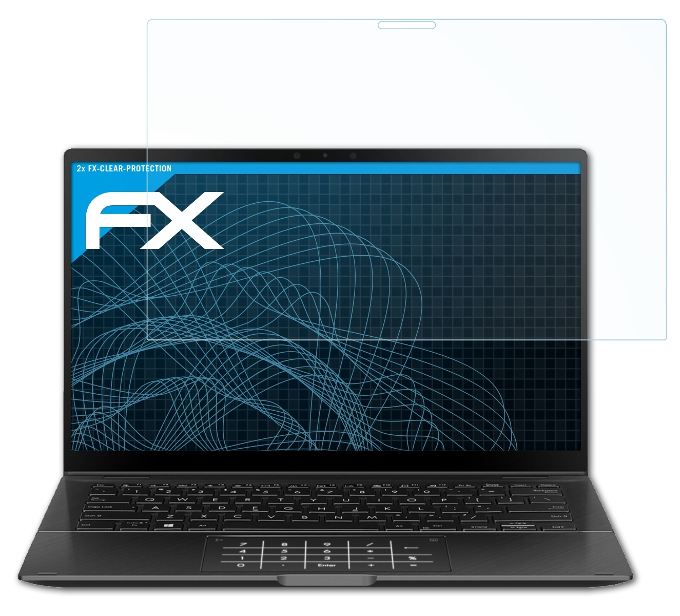 ATFOLIX Displayschutz(für 2x FX-Clear Asus Flip Zenbook 14 (UX463FL))