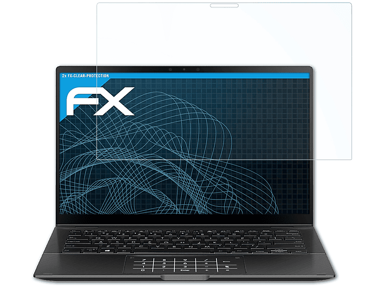 ATFOLIX 2x FX-Clear Displayschutz(für Asus Flip (UX463FL)) 14 Zenbook