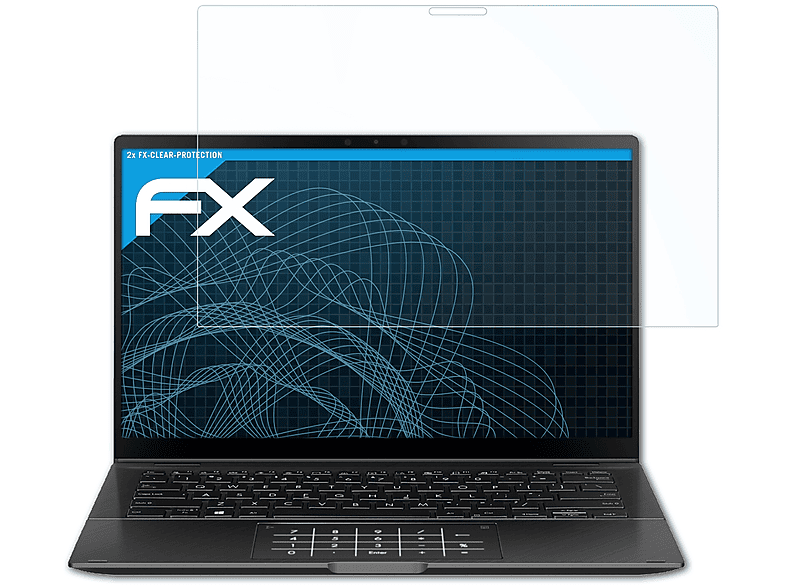 ATFOLIX Displayschutz(für 2x FX-Clear Asus Flip Zenbook 14 (UX463FL))