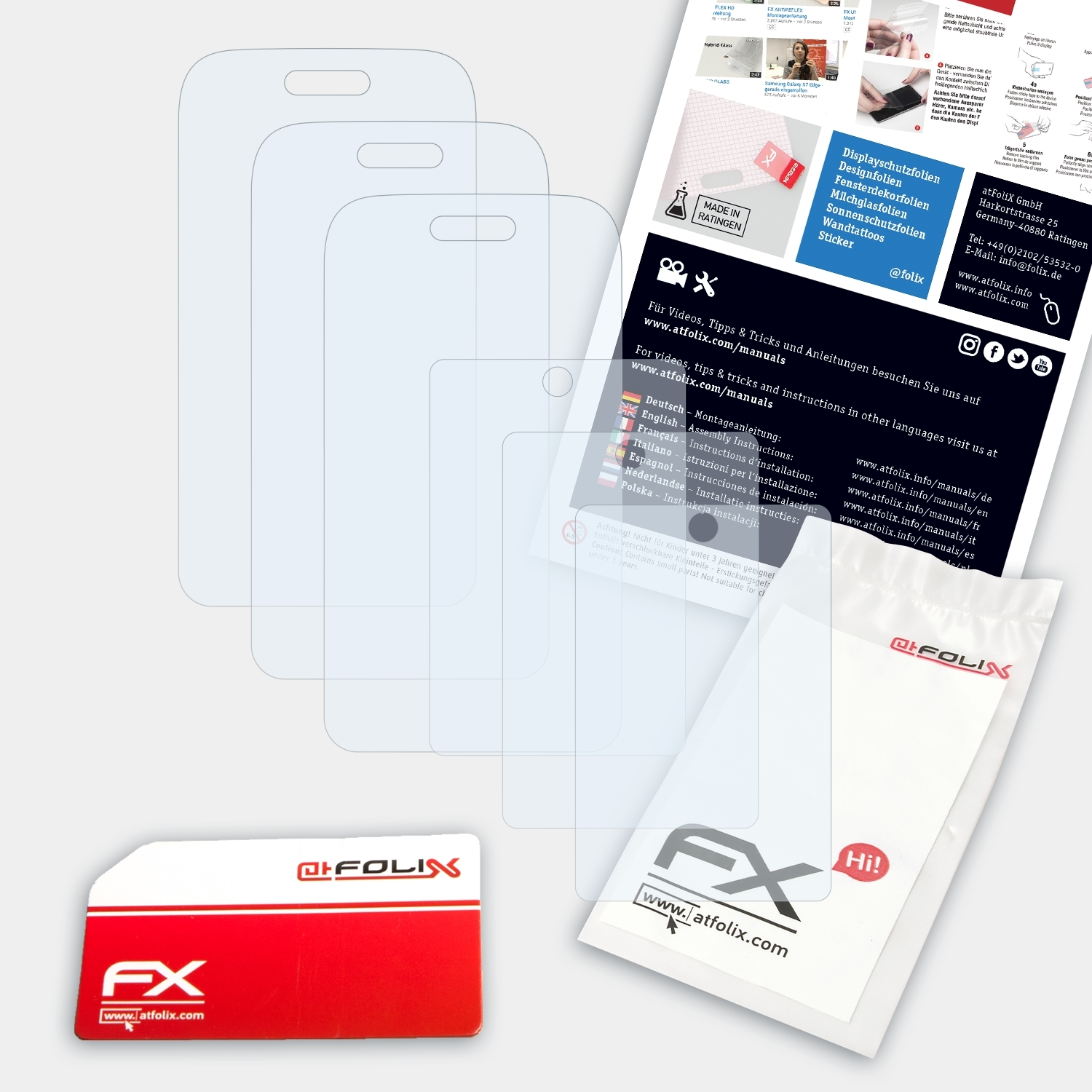 ATFOLIX 3x FX-Clear Displayschutz(für artfone C10)