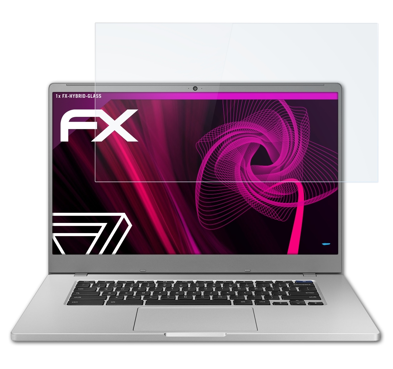 ATFOLIX FX-Hybrid-Glass Schutzglas(für Samsung inch)) Chromebook (15,6 4