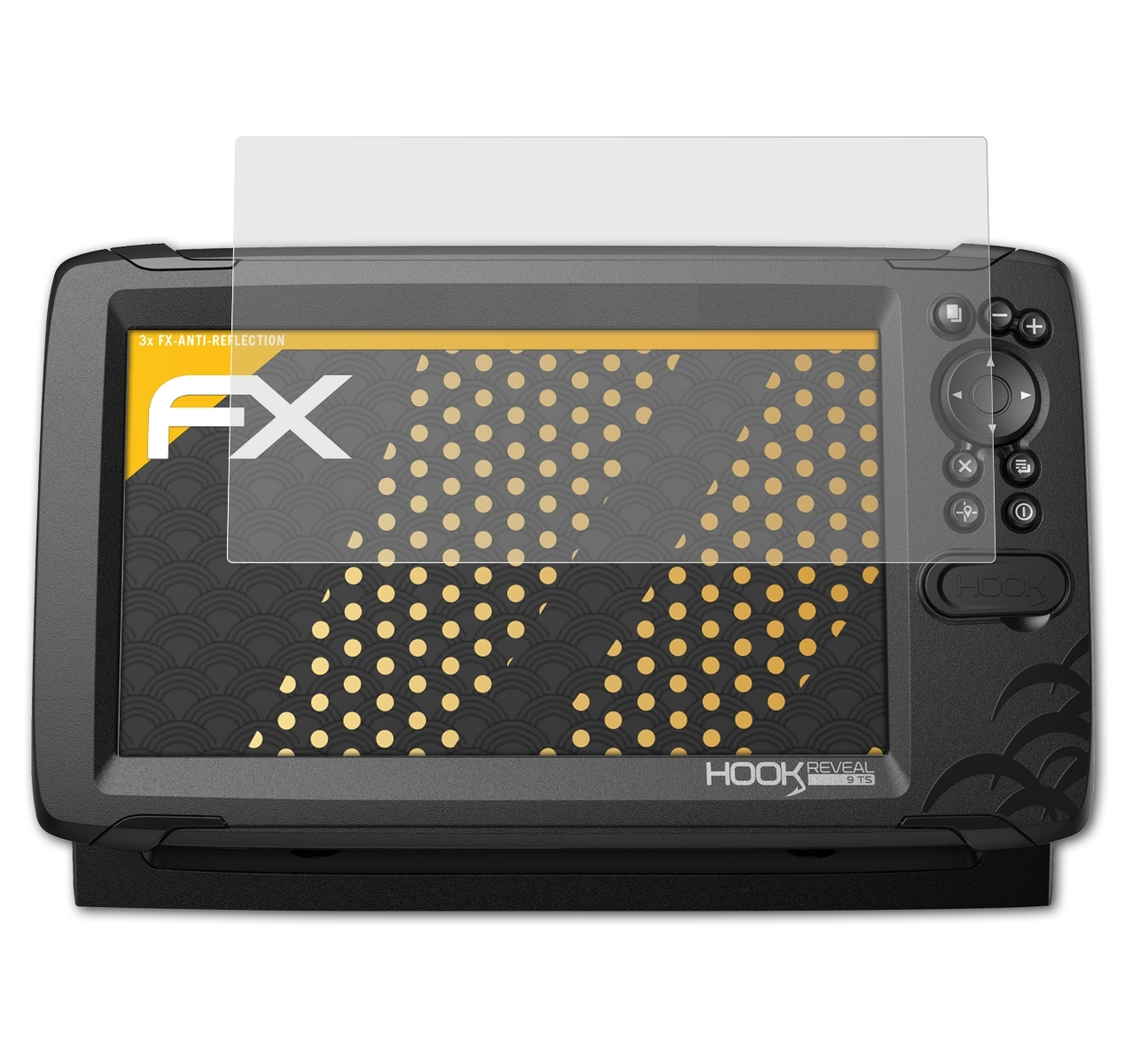 ATFOLIX 3x FX-Antireflex Displayschutz(für Lowrance Hook 9) Reveal