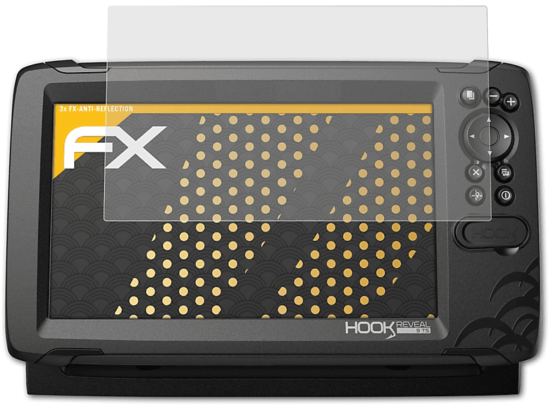 ATFOLIX 3x FX-Antireflex Displayschutz(für Lowrance Hook 9) Reveal