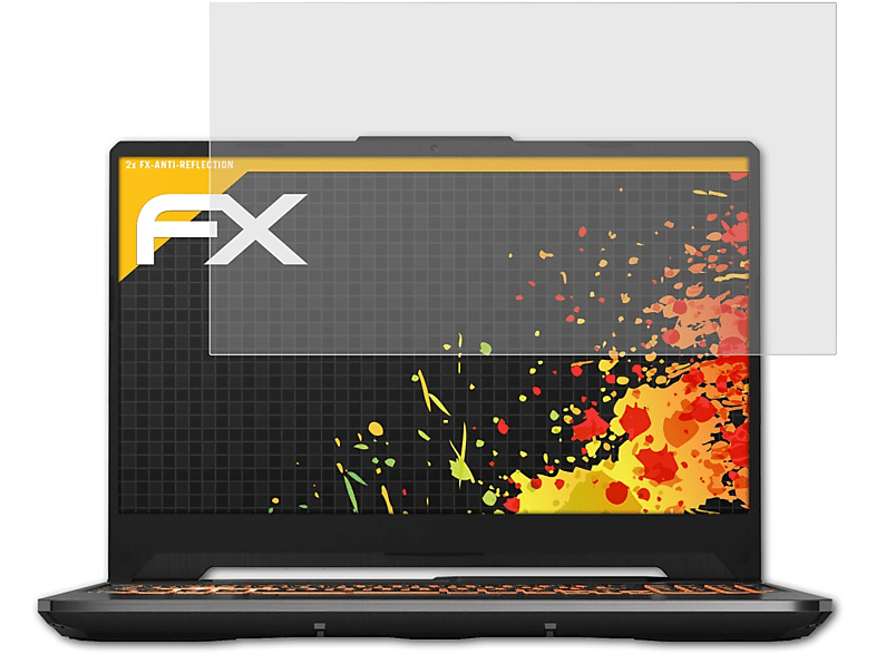 Gaming ATFOLIX Displayschutz(für 2x FX-Antireflex (2020)) TUF A15 Asus