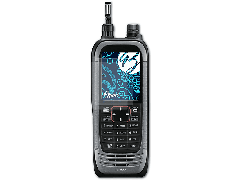 Schutzfolie(für IC-R30) Icom 2x Basics-Clear BRUNI