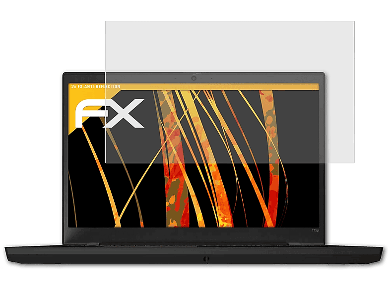 ATFOLIX 2x Lenovo FX-Antireflex Displayschutz(für T15p) ThinkPad