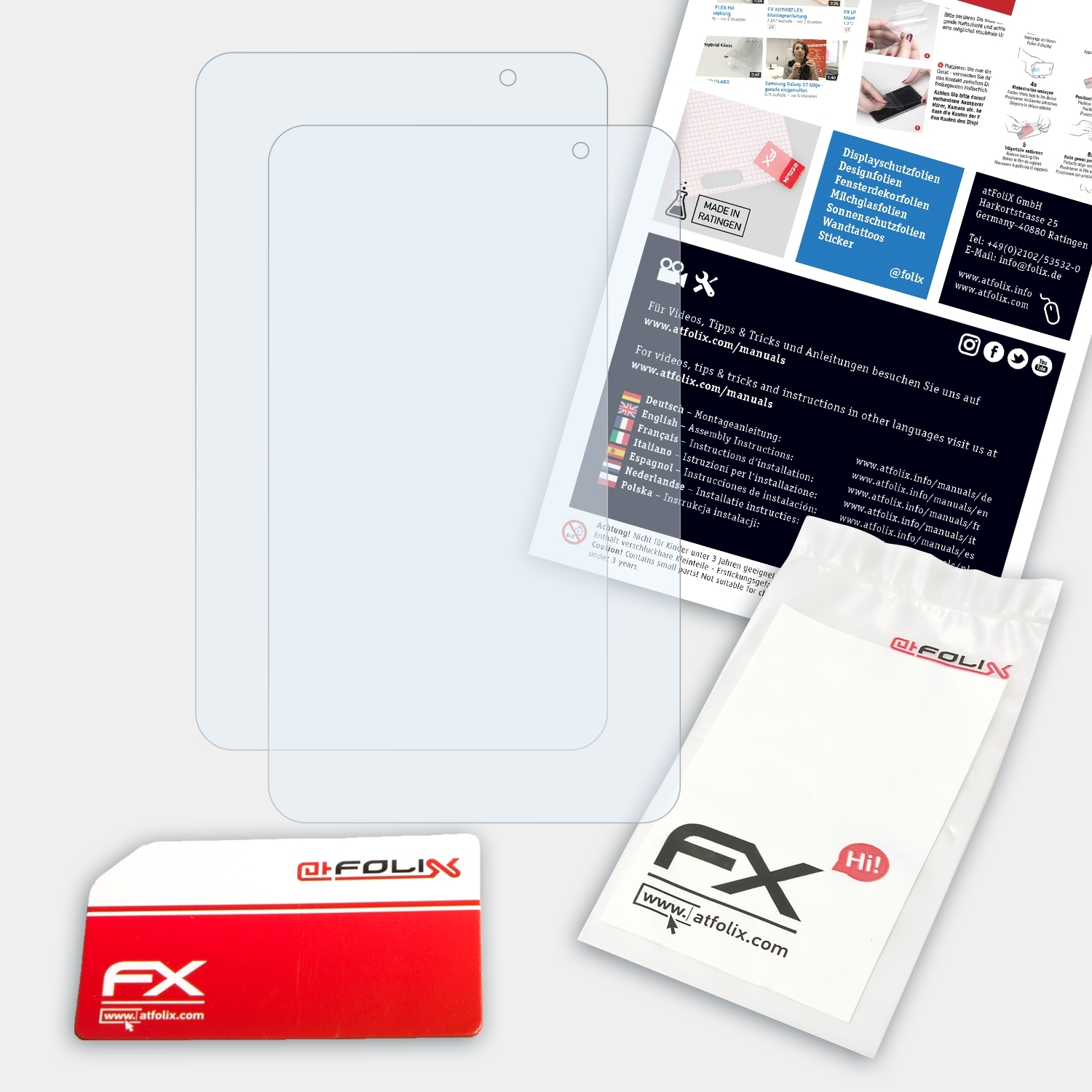 2x Archos T80 ATFOLIX FX-Clear Wifi) Displayschutz(für