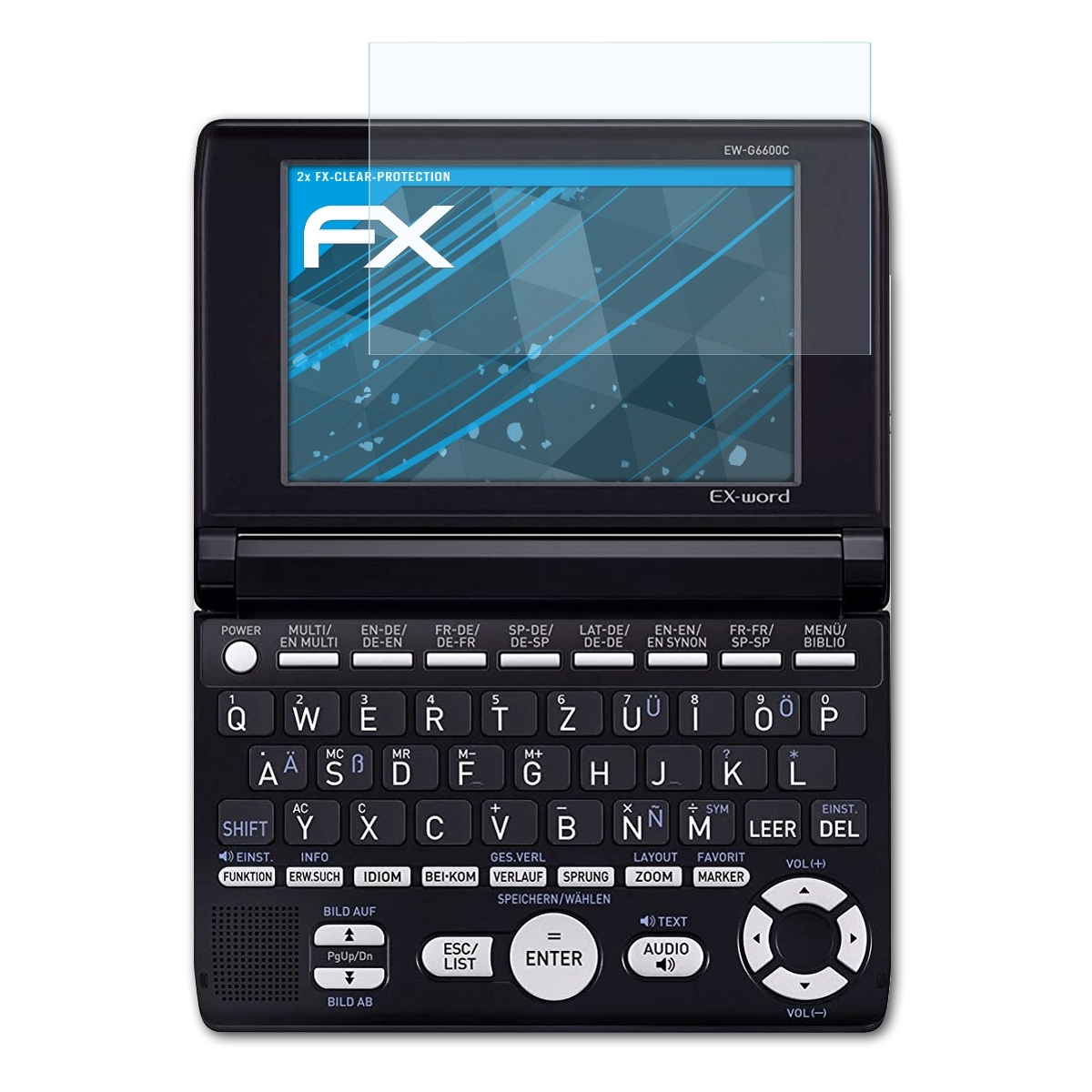 ATFOLIX 2x FX-Clear Displayschutz(für Casio EWG6600C)