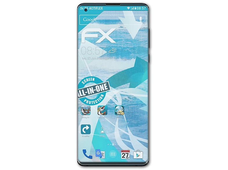 (2020)) FX-ActiFleX 3x Displayschutz(für Edge ATFOLIX Motorola