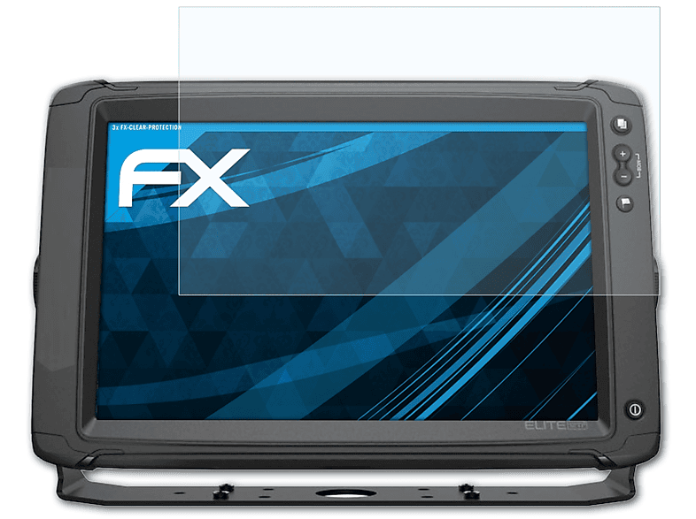 ATFOLIX 3x FX-Clear Displayschutz(für Lowrance Ti2) Elite-12