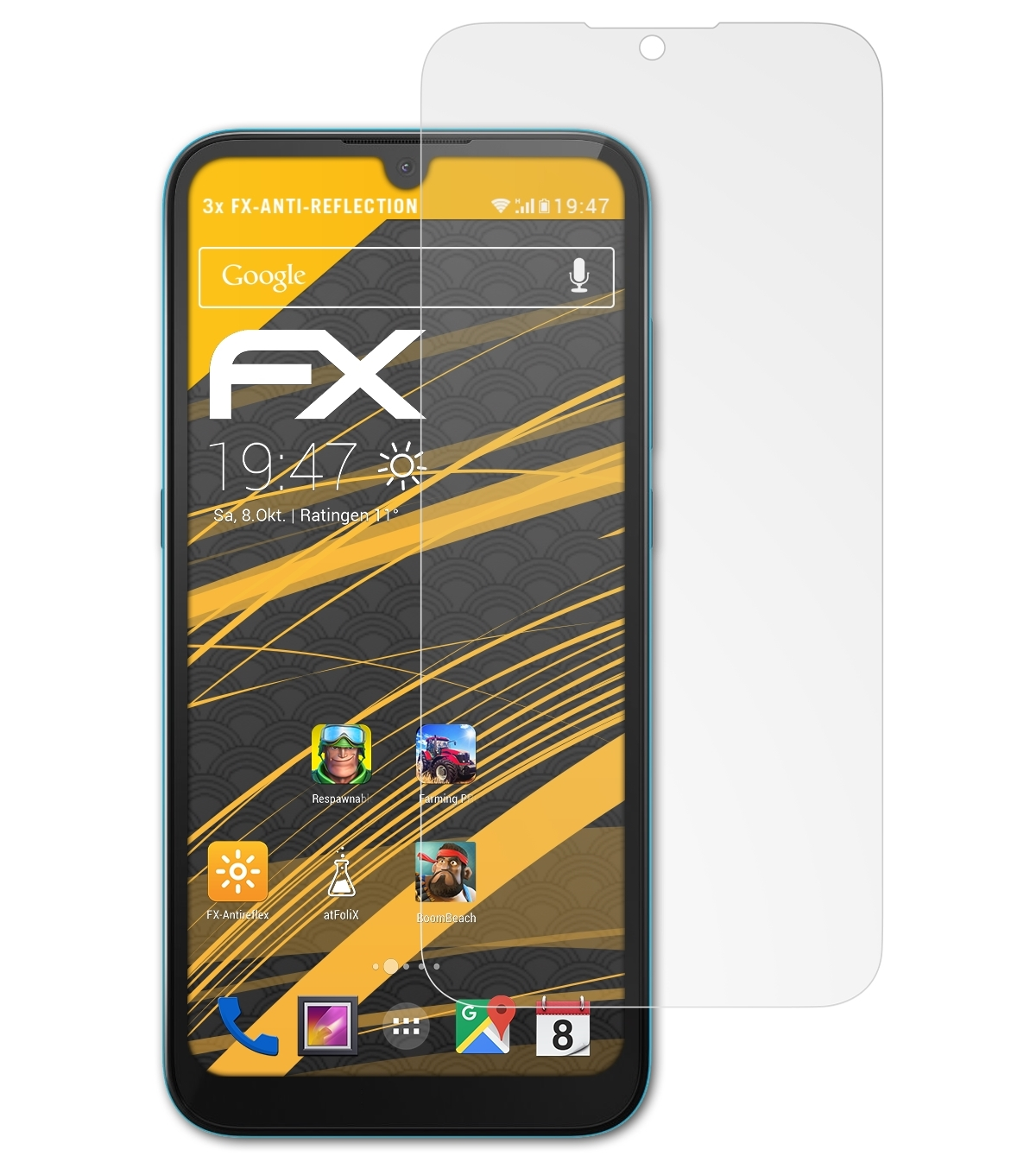 ATFOLIX 3x Nokia FX-Antireflex 1.3) Displayschutz(für