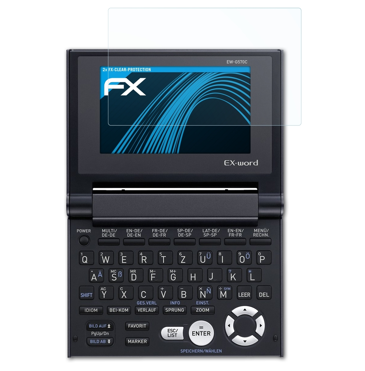 2x FX-Clear ATFOLIX Displayschutz(für Casio EWG570C)