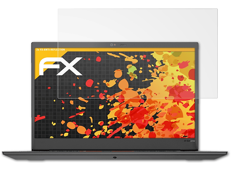 ATFOLIX 2x FX-Antireflex Displayschutz(für Lenovo ThinkPad X1 Extreme (Gen 2))