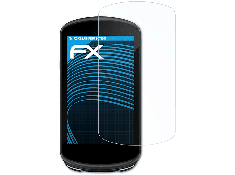 ATFOLIX 3x FX-Clear Displayschutz(für Garmin Edge 1030 Plus)
