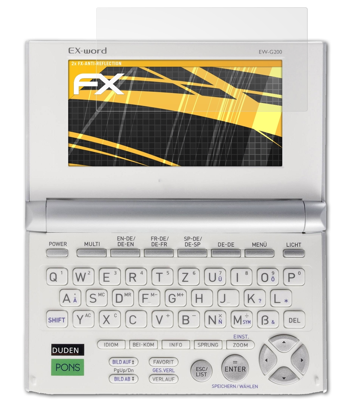 ATFOLIX 2x FX-Antireflex Displayschutz(für Casio EWG200)