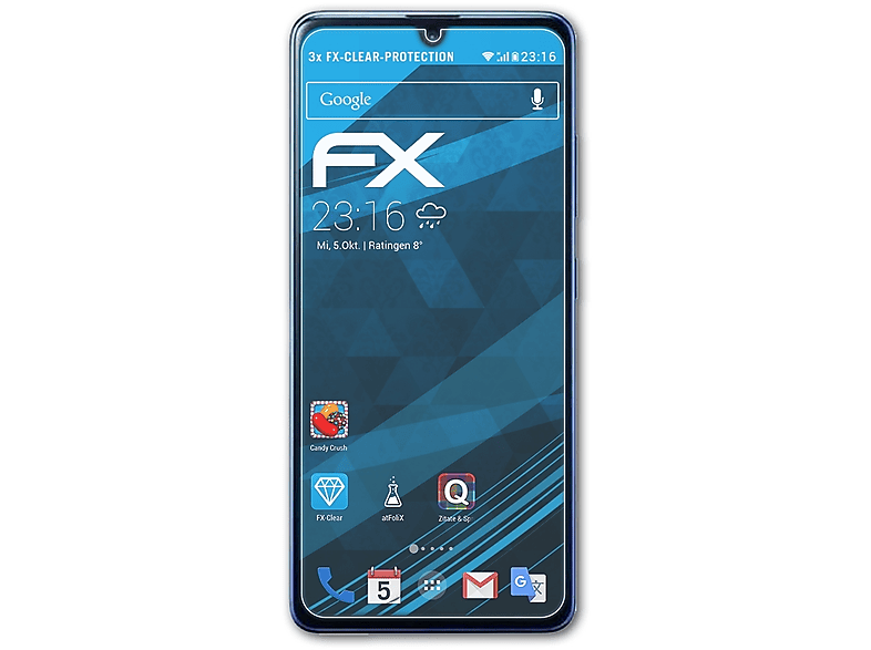 ATFOLIX 3x FX-Clear Displayschutz(für Samsung Galaxy A41)