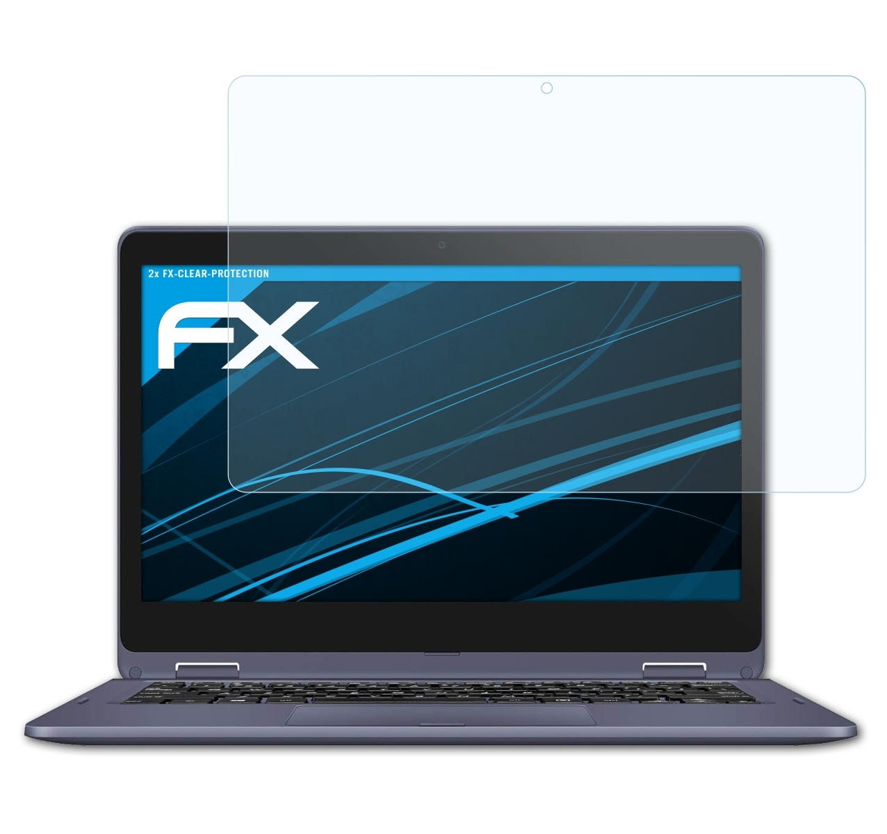 ATFOLIX 2x FX-Clear Displayschutz(für Asus 12) Flip VivoBook