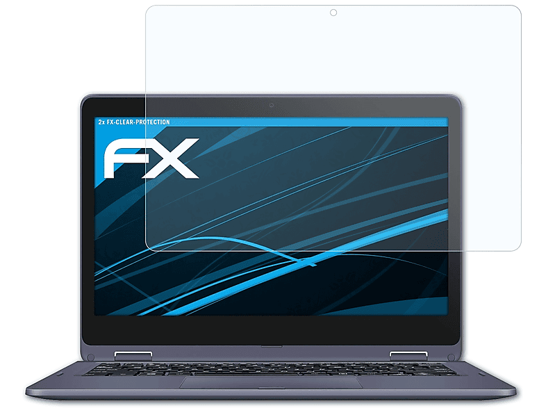 FX-Clear 12) 2x Displayschutz(für VivoBook Flip Asus ATFOLIX