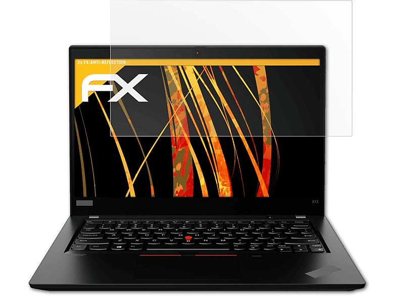 2x X13) Displayschutz(für Lenovo FX-Antireflex ATFOLIX ThinkPad