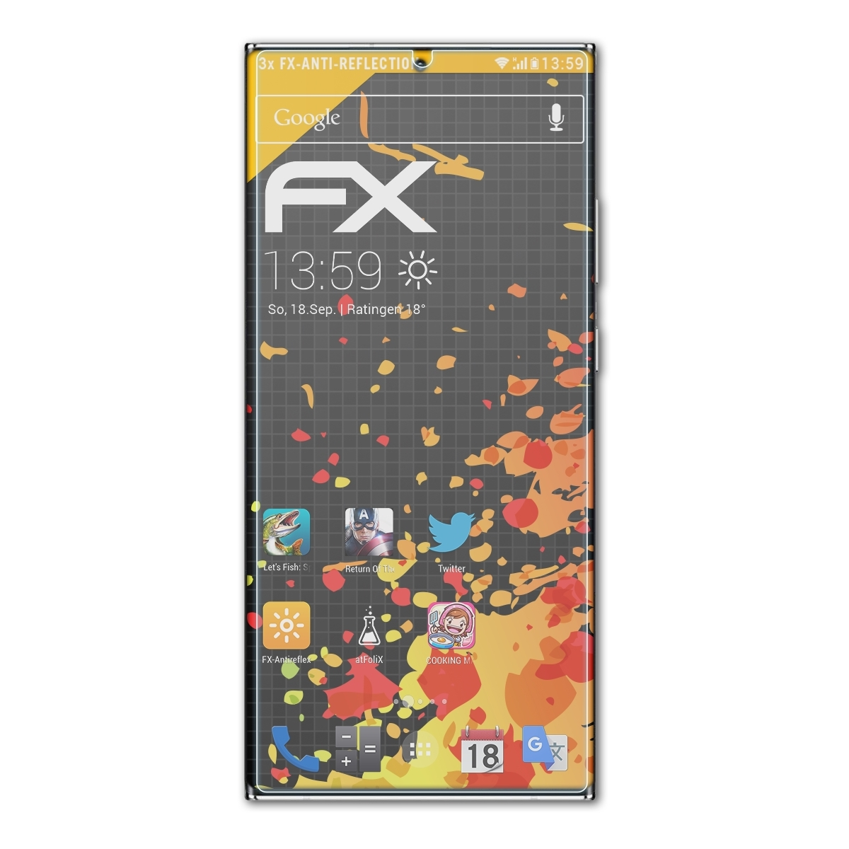 ATFOLIX 3x FX-Antireflex Displayschutz(für Samsung Galaxy Note Ultra) 20
