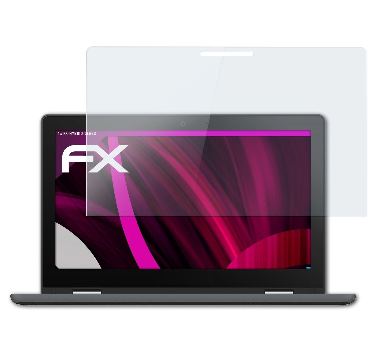 C214 Asus (C214MA)) FX-Hybrid-Glass Chromebook Schutzglas(für Flip ATFOLIX