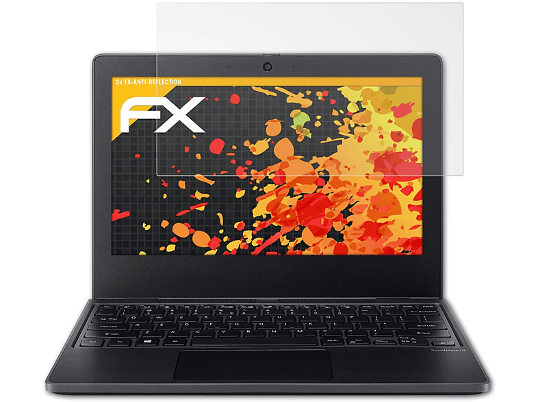 2x FX-Antireflex Displayschutz(für B3) ATFOLIX Acer TravelMate