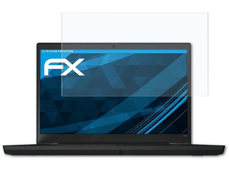 ThinkPad T15p) 2x Lenovo ATFOLIX Displayschutz(für FX-Clear