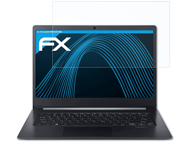 ATFOLIX 2x Acer Displayschutz(für TravelMate FX-Clear X5)
