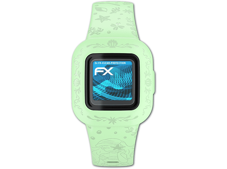 ATFOLIX 3x FX-Clear Displayschutz(für Garmin Vivofit jr. 3) | Smartwatch Schutzfolien & Gläser