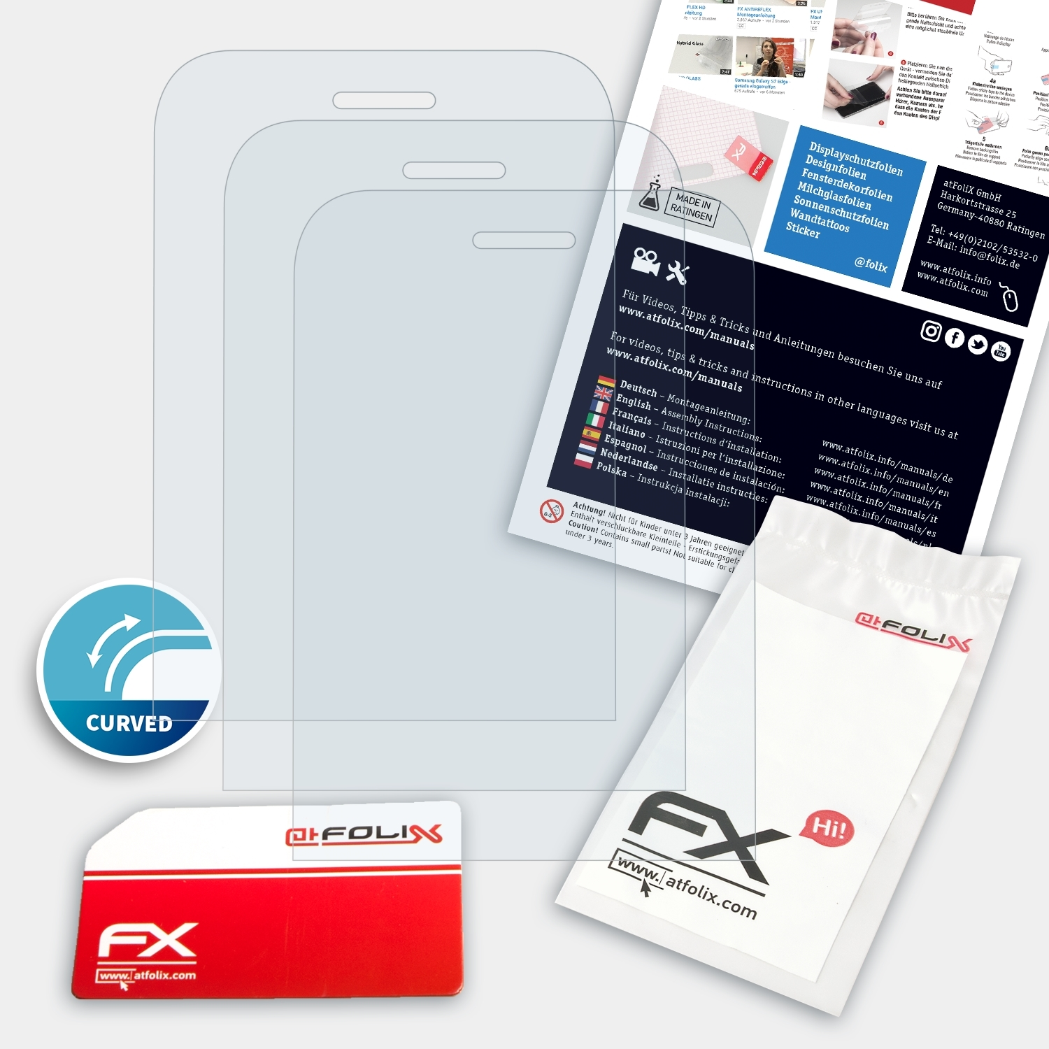 ATFOLIX 3x FX-ActiFleX Displayschutz(für 4G) 8000 Nokia