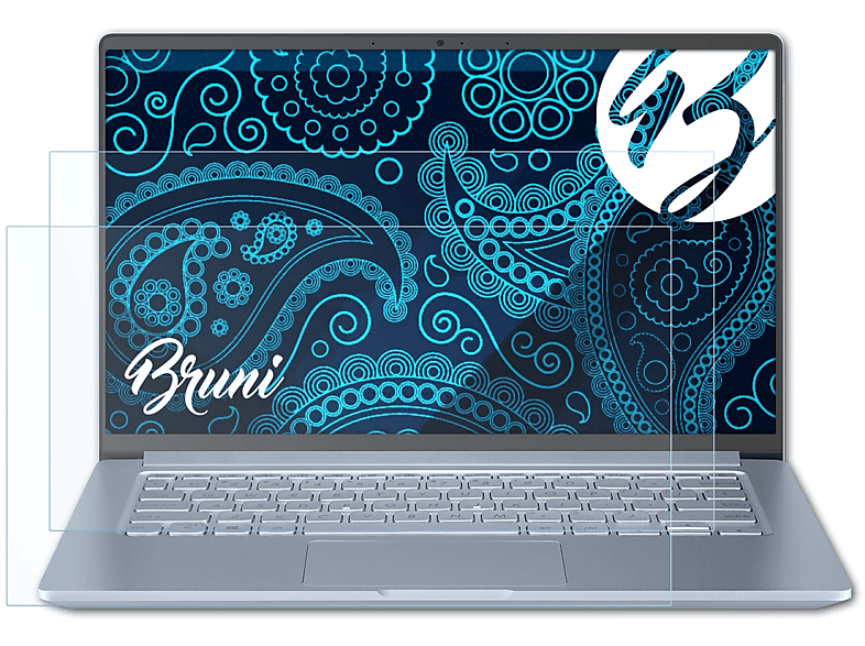 BRUNI 2x Basics-Clear Schutzfolie(für Asus 14 VivoBook (X413EA))