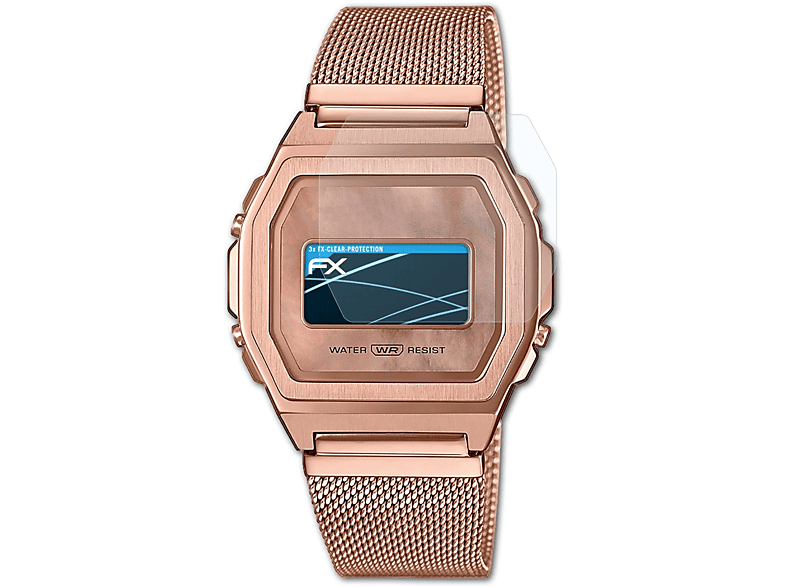 ATFOLIX 3x FX-Clear Displayschutz(für Casio A1000MPG-9EF) | Smartwatch Schutzfolien & Gläser