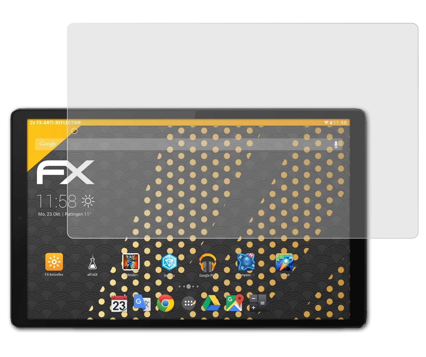 2x FX-Antireflex Displayschutz(für Lenovo ATFOLIX M10 Generation)) (2. HD Tab
