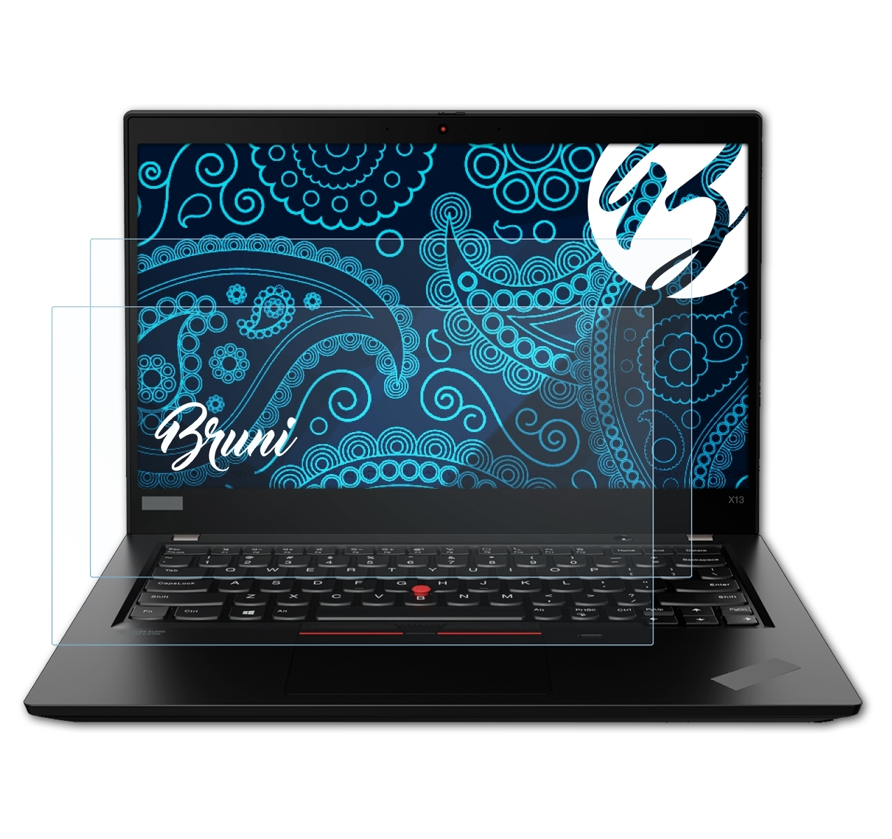 ThinkPad Lenovo X13) 2x BRUNI Basics-Clear Schutzfolie(für