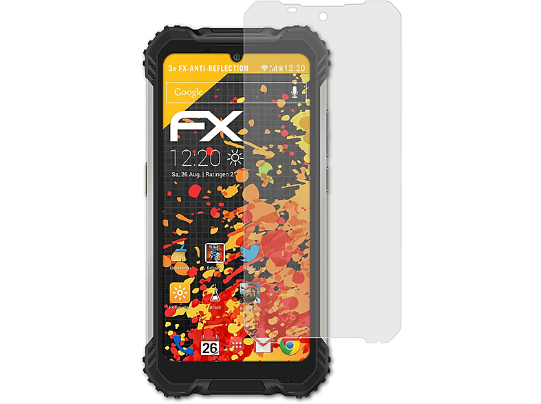 ATFOLIX 3x FX-Antireflex Displayschutz(für Doogee S58 Pro)