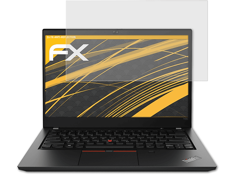 ATFOLIX 2x FX-Antireflex Displayschutz(für Lenovo ThinkPad T495)