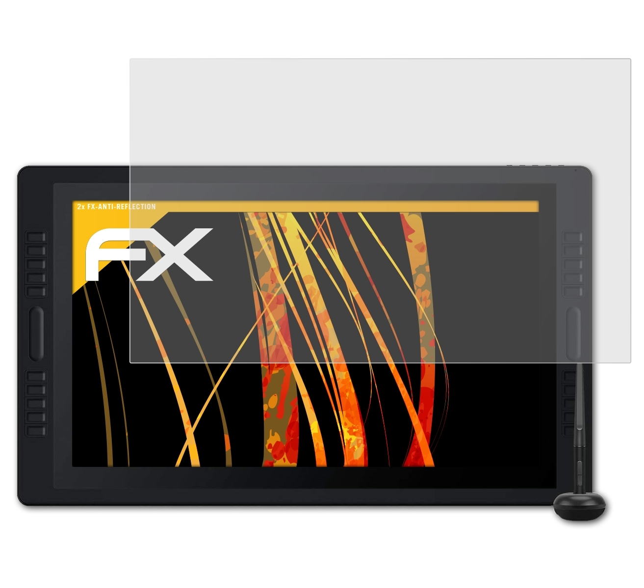 ATFOLIX 2x FX-Antireflex Huion Displayschutz(für 24) Kamvas Pro