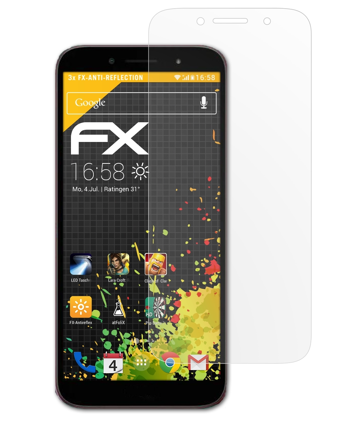 C1 Nokia FX-Antireflex ATFOLIX Displayschutz(für Plus) 3x