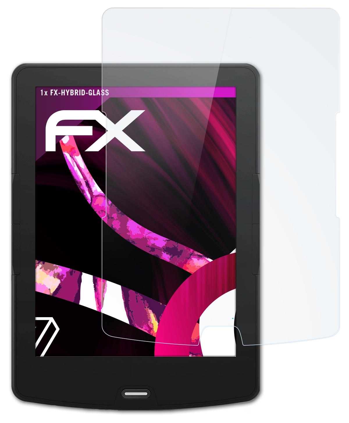 Plus) FX-Hybrid-Glass Calypso ATFOLIX Schutzglas(für inkBook