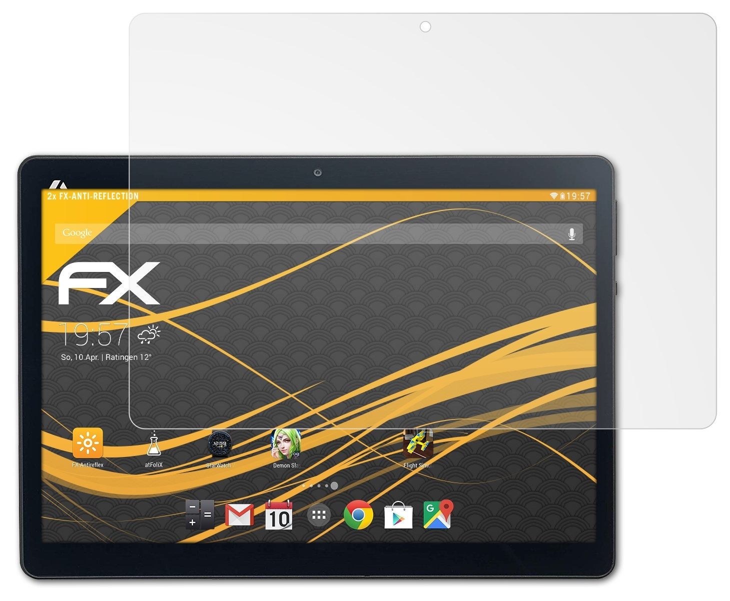 ATFOLIX 2x FX-Antireflex A12G) Acepad Displayschutz(für