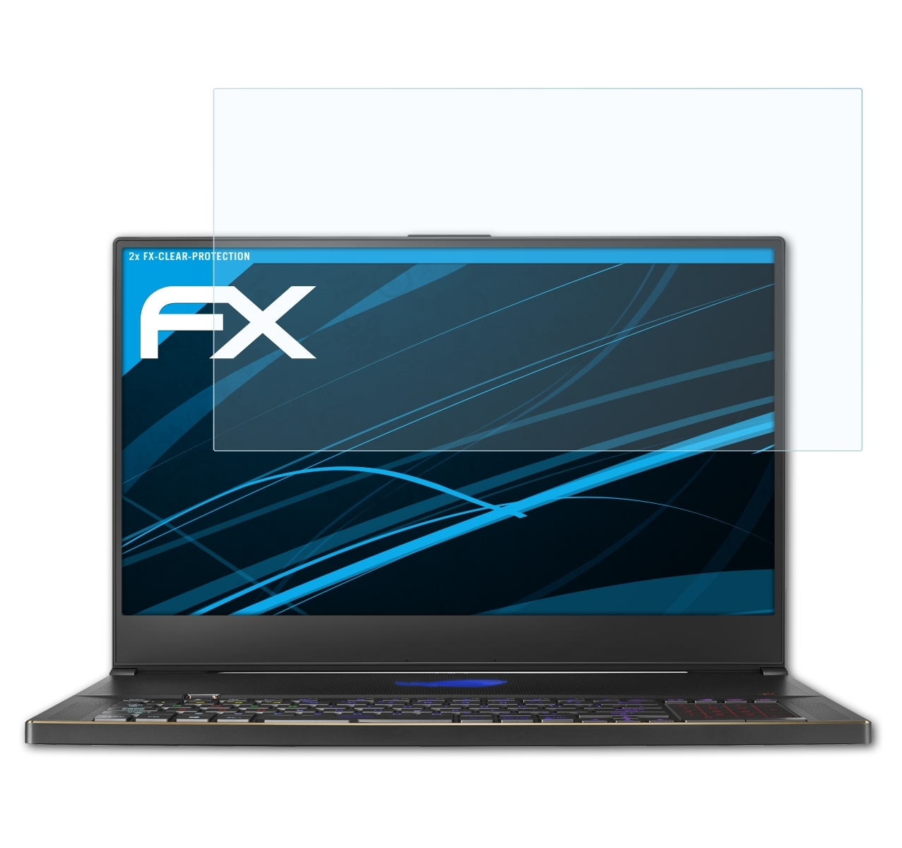 ATFOLIX 2x FX-Clear Displayschutz(für Asus (GX701LXS)) S17 Zephyrus
