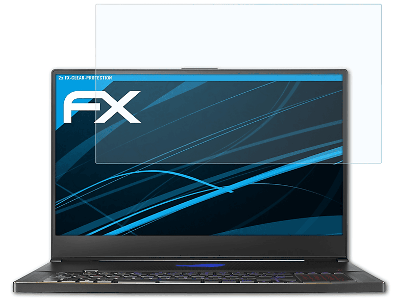 ATFOLIX 2x FX-Clear Displayschutz(für Asus Zephyrus S17 (GX701LXS))