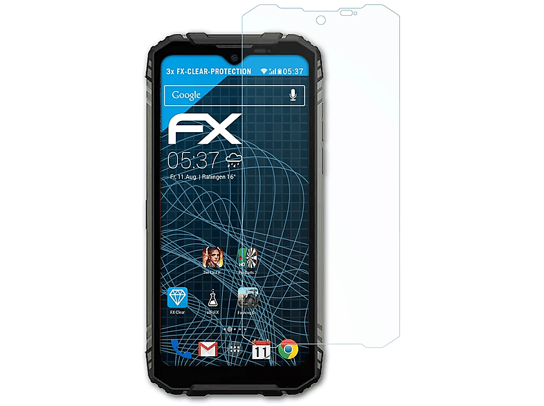 ATFOLIX 3x FX-Clear S96 Doogee Pro) Displayschutz(für