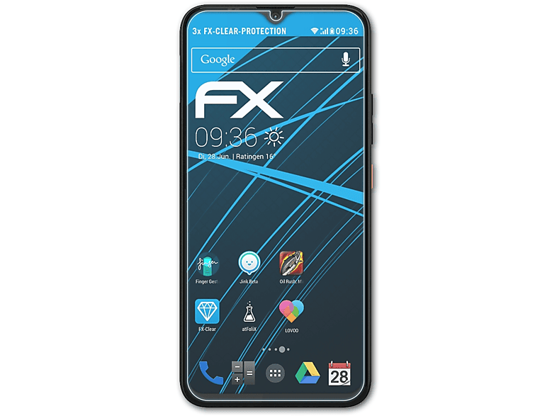 Outlet-Sonderverkauf ATFOLIX 3x FX-Clear Displayschutz(für GS4) Gigaset