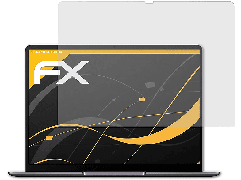 ATFOLIX 2x FX-Antireflex Displayschutz(für Huawei MateBook 13 (2020))