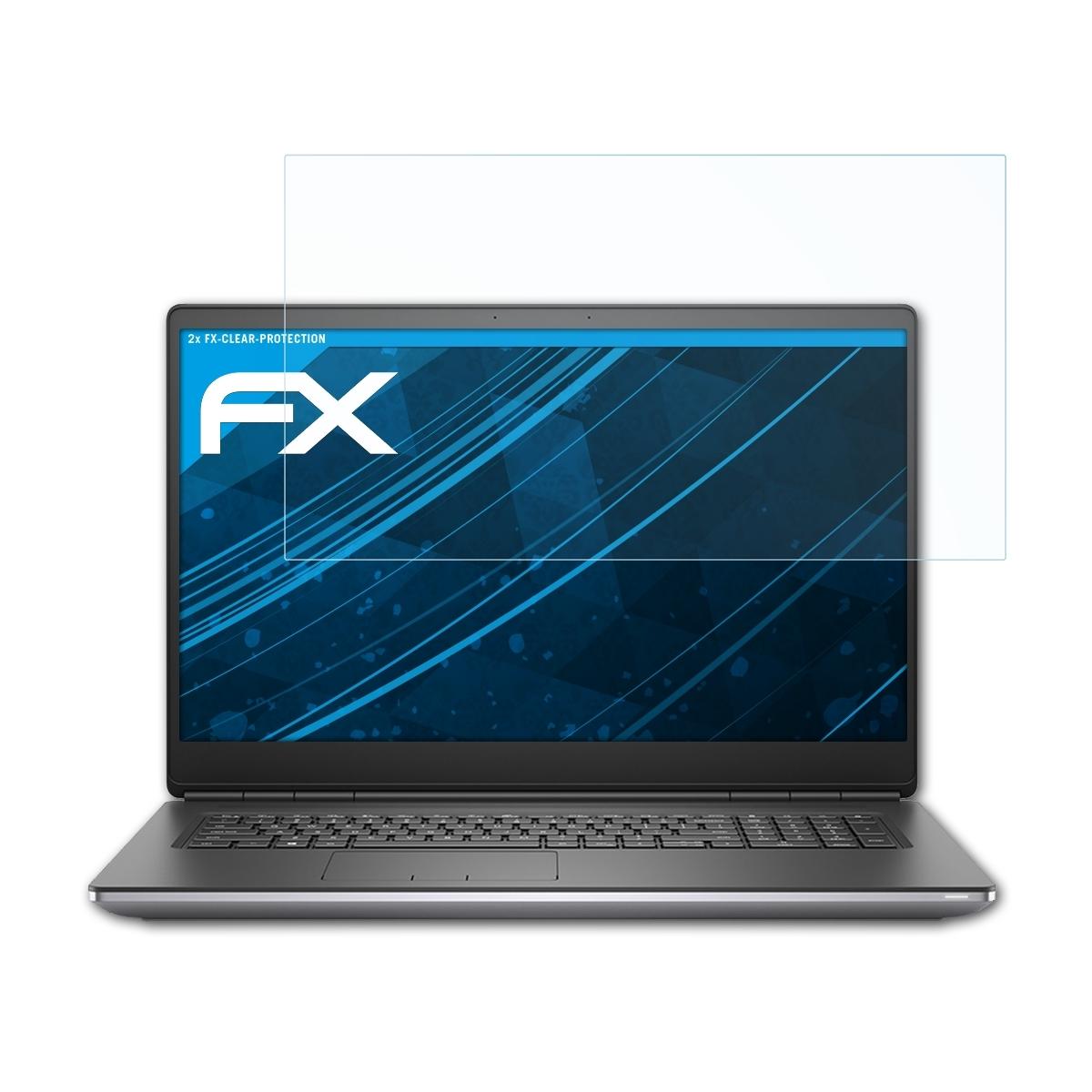 ATFOLIX 2x FX-Clear Displayschutz(für Dell Precision 7550)